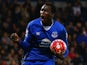 Romelu Lukaku of Everton celebrates as he scores their first goal during the Barclays Premier League match between West Bromwich Albion and Everton at The Hawthorns on September 28, 2015 in West Bromwich, United Kingdom.