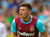 Aaron Cresswell of West Ham United during the Pre Season Friendly match between Peterborough United and West Ham United at London Road Stadium on July 11, 2015 in Peterborough, England.