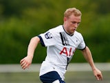 Alex Pritchard of Spurs in action during the Barclays U21 Premier League match between Tottenham Hotspur U21 and Everton U21 at Tottenham Hotspur Training Ground on August 10, 2015 in Enfield, England. 