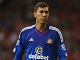 Costel Pantilimon of Sunderland during the Barclays Premier League match between Manchester United and Sunderland at Old Trafford on September 26, 2015 in Manchester, United Kingdom.