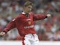 David Beckham of Manchester United in action during the Umbro Cup pre-season tournament between Ajax, Chelsea, Manchester United and Nottingham Forest at the City Ground in Nottingham in 1996.