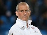 Stuart Lancaster, Head Coach of England looks on prior to the 2015 Rugby World Cup Pool A match between England and Uruguay at Manchester City Stadium on October 10, 2015 in Manchester, United Kingdom.
