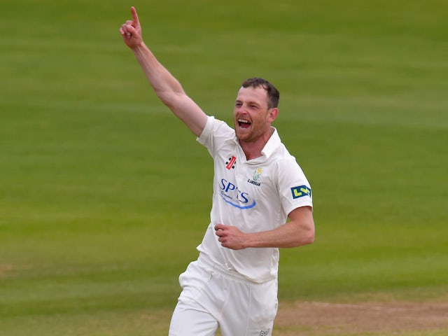 Glamorgan bowler Graham Wagg celebrates after taking the wicket of Essex batsman Kishen Velani during day three of the LV County Championship Division two match between Glamorgan and Essex at SWALEC Stadium on May 20, 2015 in Cardiff, Wales.