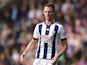 Jonny Evans of West Bromwich Albion in action during the Barclays Premier League match between Crystal Palace and West Bromwich Albion at Selhurst Park on October 3 , 2015