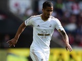 Kyle Naughton of Swansea City in action during the Barclays Premier League match between Swansea City and Everton on September 19, 2015