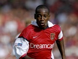 Luis Boa Morte of Arsenal in action during the FA Charity Shield match against Manchester United played at Wembley Stadium in London, England. The match finished in a 2-1 victory to the Arsenal.