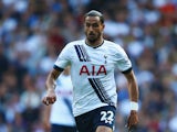 Nacer Chadli of Tottenham Hotspur on the ball during the Barclays Premier League match between Tottenham Hotspur and Crystal Palace at White Hart Lane on September 20, 2015 in London, United Kingdom.