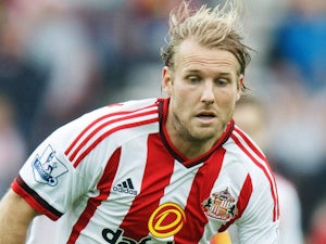 Ola Toivonen of Sunderland in action during the Barclays Premier League match between Sunderland and West Ham United at the Stadium of Light on October 3, 2015 in Sunderland United Kingdom 