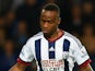 Saido Berahino of West Bromwich Albion in action during the Barclays Premier League match between West Bromwich Albion and Everton at The Hawthorns on September 28, 2015 in West Bromwich, United Kingdom.
