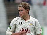 Sam Curran of Surrey during day four of the LV County Championship Division Two match between Lancashire and Surrey at Emirates Old Trafford on September 17, 2015 in Manchester, England.