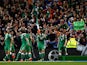 Shane Long of Republic of Ireland celebrates scoring the opening goal team mates in front of the fans during the UEFA EURO 2016 Qualifier group D match between Republic of Ireland and Germany at the Aviva Stadium on October 8, 2015 in Dublin, Ireland.