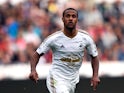 Swansea player Wayne Routledge in action during the Pre season friendly match between Swansea City and Deportivo La Coruna at Liberty Stadium on August 1, 2015