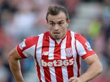Xherdan Shaqiri of Stoke City during the Barclays Premier League match between Stoke City and Leicester City on September 19, 2015 in Stoke on Trent, United Kingdom.