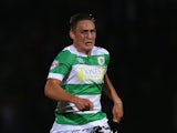 Connor Roberts of Yeovil Towduring the Capital One Cup First Round match between Yeovil Town and Queens Park Rangers at Huish Park on August 11, 2015