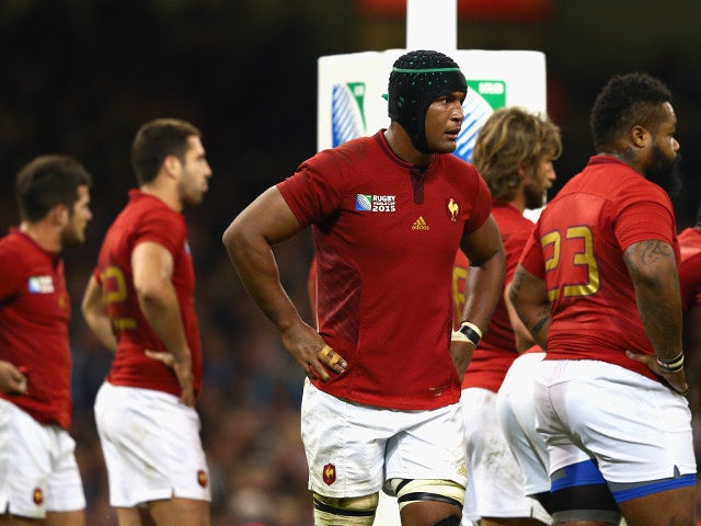 France look forlorn on their way to a thumping defeat at the hands of New Zealand in their Rugby World Cup quarter-final at the Millennium Stadium