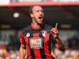Glenn Murray of Bournemouth celebrates scoring his team's first goal during the Barclays Premier League match between A.F.C. Bournemouth and Watford at Vitality Stadium on October 3, 2015 in Bournemouth, United Kingdom. 