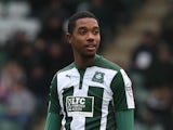 Jason Banton of Plymouth Argyle in action during the Sky Bet League Two match between Plymouth Argyle and Northampton Town at Home Park on March 7, 2015 in Plymouth, England.