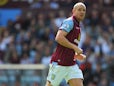 Aston Villa defender Philippe Senderos in action during the Barclays Premier League match between Aston Villa and Hull City at Villa Park on August 31, 2014 in Birmingham, England.