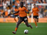 Wolves player Sheyi Ojo in action during the Capital One Cup First Round match between Wolverhampton Wanderers and Newport County at Molineux on August 11, 2015 in Wolverhampton, England.