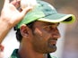 Pakistan's bowler Bilal Asif raises the match ball after his five wicket haul during the final game of a three ODI cricket matches between Zimbabwe and Pakistan at the Harare Sports Club on October 5, 2015