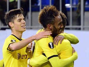 Aubameyang hat-trick secures victory for Dortmund