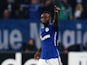 Schalke's Nigerian forward Chinedu Obasi celebrates scoring during the first leg UEFA Champions League Group G football match FC Schalke 04 vs Sporting Clube de Portugal at the arena in Gelsenkirchen, western Germany on October 21, 2014