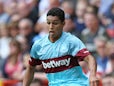Kyle Knoyle of West Ham United in action during the pre season friendly match between Charlton Athletic and West Ham United at the Valley on July 25, 2015