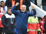 Claudio Ranieri Manager of Leicester City celebrates his team's 1-0 win in the Barclays Premier League match between Leicester City and Crystal Palace at The King Power Stadium on October 24, 2015