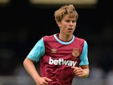 Martin Samuelsen of West Ham United during the Pre Season Friendly match between Peterborough United and West Ham United at London Road Stadium on July 11, 2015