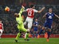 Olivier Giroud of Arsenal scores the opening goal past Tim Howard of Everton during the Barclays Premier League match between Arsenal and Everton at Emirates Stadium on October 24, 2015 in London, England. 