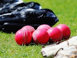 New pink cricket balls are seen during a New Zealand cricket training session at Seddon Park on October 8, 2015 in Hamilton, New Zealand. The new pink ball will be used during the upcoming test series against Australia.