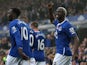 Arouna Kone of Everton celebrates scoring his side's fifth goal during the Barclays Premier League match between Everton and Sunderland at Goodison Park on November 1, 2015 in Liverpool, England. 