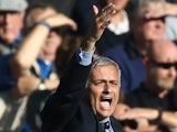 Chelsea's Portuguese manager Jose Mourinho reacts during the English Premier League football match between Chelsea and Liverpool at Stamford Bridge in London on October 31, 2015