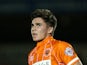 Henry Cameron of Blackpool in action during the Capital One Cup First Round match between Northampton Town and Blackpool at Sixfields Stadium on August 11, 2015