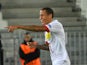 Sion's defender Leo Lacroix celebrates after Lacroix scored during the UEFA Europa League Group B football match Bordeaux vs Sion on October 22, 2015