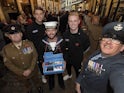 Marcus Bettinelli and Jack Grimmer of Fulham at the London Poppy Day event in Leadenhall Market on October 29, 2015