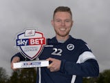 Millwall's Aiden O'Brien with his League One October Player of the Month award