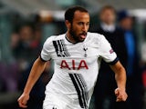 Andros Townsend of Tottenham Hotspur in action during the UEFA Europa League Group J match between RSC Anderlecht and Tottenham Hotspur FC at the Constant Vanden Stock Stadium on October 22, 2015 in Brussels, Belgium.