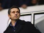 Newly appointed Aston Villa manager Remi Garde looks on from the stands prior to during the Barclays Premier League match between Tottenham Hotspur and Aston Villa at White Hart Lane on November 2, 2015 