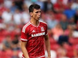 Daniel Ayala of Middlesbrough in action during the Sky Bet Championship match between Middlesbrough v Bristol City at Riverside Stadium on August 22, 2015
