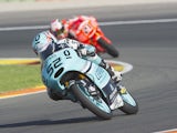 Danny Kent of Britain and Leopard Racing leads the field during the Moto3 race during the MotoGP of Valencia - Race at Ricardo Tormo Circuit on November 8, 2015