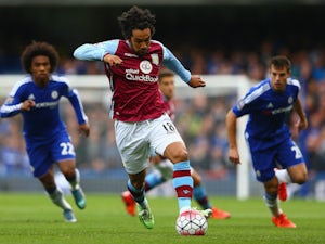 Kieran Richardson of Aston Villa in action during the Barclays Premier League match between Chelsea and Aston Villa at Stamford Bridge on October 17, 2015 in London, England.