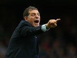 Slaven Bilic manager of West Ham United gestures during the Barclays Premier League match between West Ham United and Everton at Boleyn Ground on November 7, 2015 in London, England.
