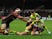 Adam Hughes of Newport Gwent Dragons goes over for his sides third try during the European Rugby Challenge Cup match between Newport Gwent Dragons and Sale Sharks at Rodney Parade on November 15, 2015
