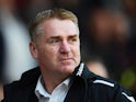 Dean Smith, manager of Walsall looks on prior to the Capital One Cup Second Round match between Walsall and Crystal Palace at Banks' Stadium on August 26, 2014