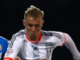 Jack Grimmer of Fulham during the FA Cup Fourth Round Replay match between Fulham and Sunderland at Craven Cottage on February 3, 2015