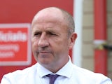 Accrington Stanley manager John Coleman looks on prior to the Sky Bet League Two match between Accrington Stanley and Northampton Town at The Wham Stadium on August 29, 2015
