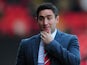 Lee Johnson, Manager of Barnsley looks on during the Sky Bet League One match between Bristol City and Barnsley at Ashton Gate on March 28, 2015