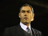 Paul Clement manager of Derby County looks on prior to the Sky Bet Championship match between Nottingham Forest and Derby County at City Ground on November 6, 2015