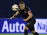 Arijan Ademi of FC Dinamo Zagreb in action during the UEFA Champions League Third Qualifying Round 1st Leg match between FC Dinamo Zagreb and FC Molde at Maksimir stadium in Zagreb, Croatia on Tuesday, July 28, 2015